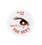 Stamp of eyes【切手(サークル)】（個別スタンプ：32）