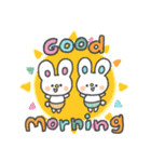 ふたごうさぎのピピとポポ（個別スタンプ：1）