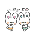 ふたごうさぎのピピとポポ（個別スタンプ：4）