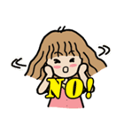 I am Bow Wavy hair girl（個別スタンプ：3）