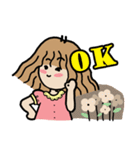 I am Bow Wavy hair girl（個別スタンプ：4）