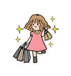 I am Bow Wavy hair girl（個別スタンプ：6）