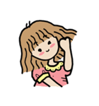 I am Bow Wavy hair girl（個別スタンプ：8）