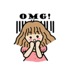 I am Bow Wavy hair girl（個別スタンプ：14）