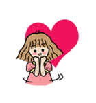 I am Bow Wavy hair girl（個別スタンプ：26）