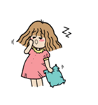 I am Bow Wavy hair girl（個別スタンプ：35）