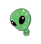 Green Alien - UFO（個別スタンプ：4）