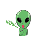 Green Alien - UFO（個別スタンプ：9）