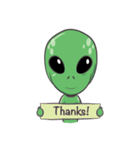 Green Alien - UFO（個別スタンプ：11）