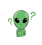 Green Alien - UFO（個別スタンプ：13）