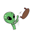 Green Alien - UFO（個別スタンプ：14）
