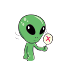 Green Alien - UFO（個別スタンプ：16）