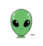 Green Alien - UFO（個別スタンプ：20）