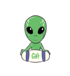 Green Alien - UFO（個別スタンプ：22）