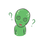 Green Alien - UFO（個別スタンプ：24）