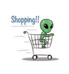Green Alien - UFO（個別スタンプ：30）