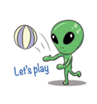 Green Alien - UFO（個別スタンプ：31）