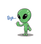 Green Alien - UFO（個別スタンプ：32）