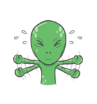 Green Alien - UFO（個別スタンプ：36）