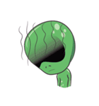 Green Alien - UFO（個別スタンプ：37）