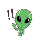 Green Alien - UFO（個別スタンプ：40）
