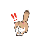 もふもふ長毛ネコくん（個別スタンプ：1）
