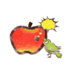 りんごとアオムシ（個別スタンプ：5）