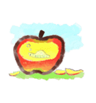 りんごとアオムシ（個別スタンプ：30）
