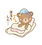 寝落ちクマ（個別スタンプ：3）
