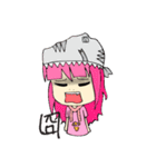 TyrannosaurusGirl doesn't take off hat 2（個別スタンプ：2）