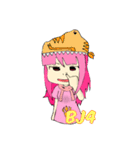 TyrannosaurusGirl doesn't take off hat 2（個別スタンプ：4）