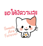 パクチー猫【タイ語】（個別スタンプ：12）