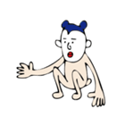 白い顔（個別スタンプ：7）