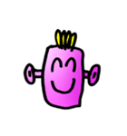ショッキングピンクの顔（個別スタンプ：13）