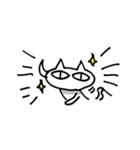 しろいネコと青魚（個別スタンプ：36）