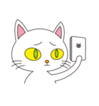 しろねこちゃん（ノーマルバージョン）（個別スタンプ：30）