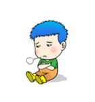 Blue Hair Boy-Purple Hair Girl (English)（個別スタンプ：2）