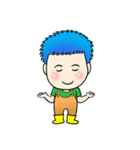 Blue Hair Boy-Purple Hair Girl (English)（個別スタンプ：10）