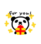 パンダの日常（英語）（個別スタンプ：3）