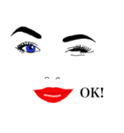 セクシーface Lips ＆ Eyes 1（個別スタンプ：10）
