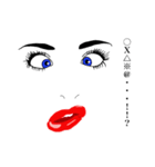 セクシーface Lips ＆ Eyes 1（個別スタンプ：37）