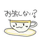 左手で描きました。（個別スタンプ：2）