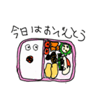左手で描きました。（個別スタンプ：16）