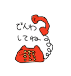 左手で描きました。（個別スタンプ：35）