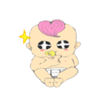 Pink Hair Baby（個別スタンプ：4）