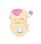 Pink Hair Baby（個別スタンプ：9）