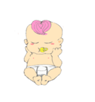 Pink Hair Baby（個別スタンプ：11）