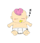 Pink Hair Baby（個別スタンプ：12）