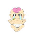 Pink Hair Baby（個別スタンプ：16）