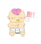 Pink Hair Baby（個別スタンプ：24）